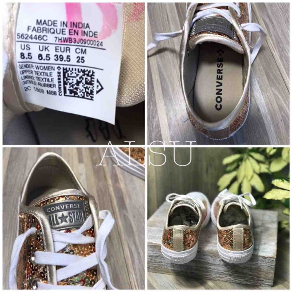 Converse AdVulc Ctas Sequins Low Top W AUTHENTIC - Picture 4 of 7